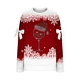 thumbnail image 5 of PADFRYBK Christmas Sweatshirts For Womens Casual And Loose Pullover Tops Crew Neck Going Out Shirt Long Sleeve Graphic Tunic Blouses, 5 of 5