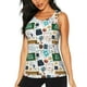 thumbnail image 1 of Balery Back To School A Camiseta sin mangas estampada ligera para mujer, tops de entrenamiento sin mangas, camisetas de yoga transpirables de secado rápido.-Medium, 1 of 7