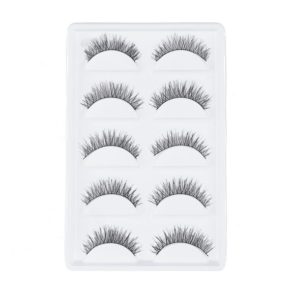 KBANNICAL Big ! 5 Pair/Lot Crisscross False Eyelashes Lashes Hot Eye Lashes Eyelashes Lashes with Pads for Tint Individual Clusters Natural False Eyelashes