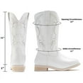thumbnail image 2 of IUV Cowgirl Boots Cowboy Boots For Girls Kids Toddler Fashion Western Boots Mid Calf Riding Shoes, 2 of 6