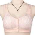 thumbnail image 2 of Ladies Bras Women Bra Wire-Free Underwear Pullover Bra Everyday Bras V-Neck Seamless Bra Feature Hook and Eye Closure Bralette Bra Style Y-323 , Beige 38, 2 of 3