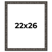 22x26 Frame Black-Brown Medieval Solid Wood Picture Frame | 1.5 Inch Moulding Width | Gotham