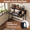 thumbnail image 2 of 31.5" 2 Tier Small Computer Desk PC Laptop Table, Computer Study Writing Workstation for Home Office, Black, 2 of 9