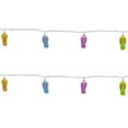 thumbnail image 5 of Northlight Flip Flops Indoor Outdoor Patio Light Set - Multicolor - 7.25' White Wire - 10ct, 5 of 9