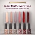 thumbnail image 3 of Gellen Gel Nail Polish Set of 6 Same Color Same Bottle Beige Brown Wine Red Nude Glossy Gel Polish, Soak off Gel Nail Kit for DIY Home Gel Manicure Set for Nail Art, 3 of 8