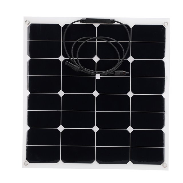 Panel solar al aire libre, panel solar portátil 18V 50W Sunpower V Panel solar construido para profesionales