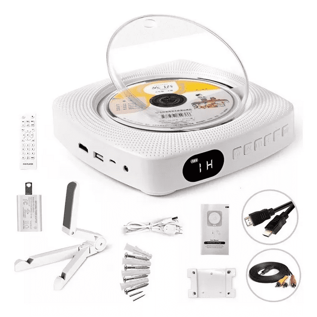 Reproductor de CD DVD Bluetooth BLOOSOM con Montaje en Pared Color blanco