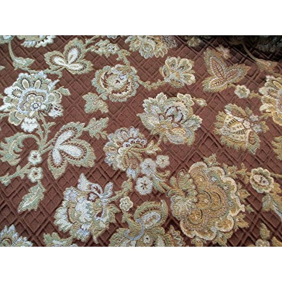 Fabric Robert Allen Beacon Hill Mademoiselle?le Mink Embroidered Silk Floral II22