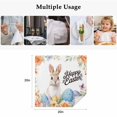 thumbnail image 5 of Happy Easter Cloth Napkins, Spring Watercolor Bunny Eggs Flowers Washable and Reusable Dinner Napkins Set of 2, Table Napkin for Kitchen Party Birthday Wedding Hotel Housewarming 20"x20", 5 of 9