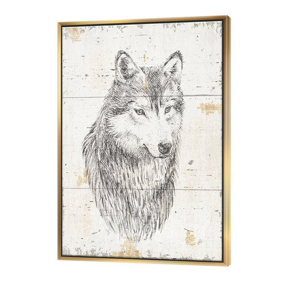 Designart - Wolf Wild and Beautiful III - Wildlife Animal Framed Canvas