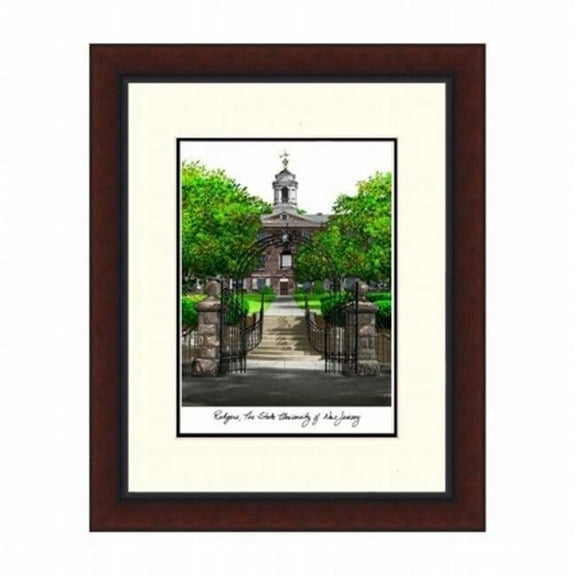 Campusimages NJ999LR Rutgers UniversityThe State University of New Jersey Legacy Alumnus Framed Lithograph