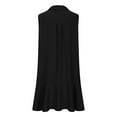 thumbnail image 4 of Diufon Summer Dresses for Women Lapel Collar Sleeveless Button Dress Solid Color A-Line Dress, 4 of 7