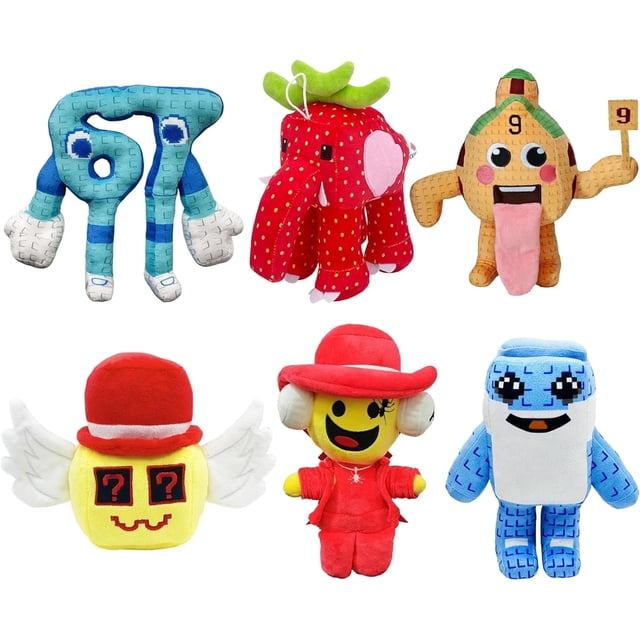 Robar un juguete de peluche Brainrot, lindo animal de peluche suave, regalo coleccionable para fanáticos de los juegos (color K),6pcs a