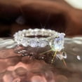 thumbnail image 2 of 6*8mm Oval AAA Cz Band Elegant Ring Women's 925 Silver Engagement Ring Size 6-10, 2 of 5