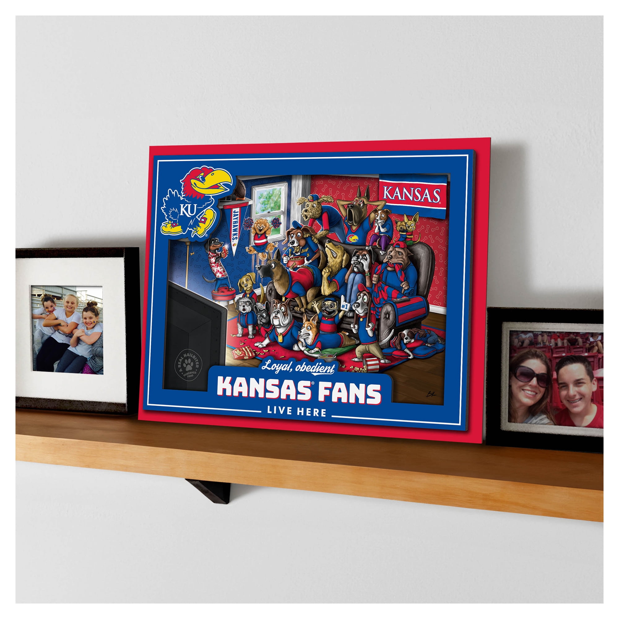 IDNA Kansas Jayhawks 13.25" x 17.25" Purebred Fans Wall Art