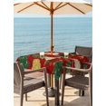 thumbnail image 2 of Outdoor Tablecloth with Umbrella Hole and Zipper, Christmas Tree Square Table Cloth 60x60 Inch Waterproof Tablecloth, Red Green Xmas Tree Winter Picnic Table Cover for Patio Camping, 2 of 7