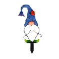 thumbnail image 2 of Visland Double Sided Gnome Stake Aesthetic Metal Clear Carved Cheerful Gnome Insert Garden Accessories, 2 of 7