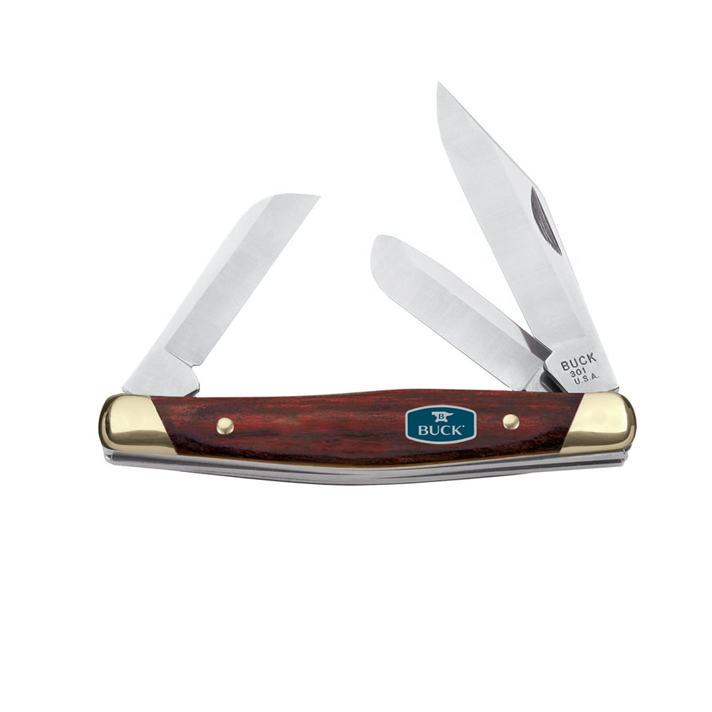 Buck 301 Stockman 3 Blade Pocket Knife with Rosewood Handle Walmart