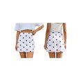thumbnail image 2 of LMLYSoH Women Dot Print Mini Skirt Elastic Waist Short Bodycon Mesh Skirts for Daily Office Party, 2 of 9