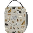 thumbnail image 3 of Cute Dogs Animal Lunch Bag Insulated Portable Reusable Lunch Box With Zipper For Picnic Work Office Travel School, 3 of 6