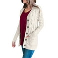 thumbnail image 3 of Casual Cardigan For Women Solid Color Twist Button Cardigan Sweater, 3 of 5