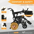 thumbnail image 6 of AMZFUN Folding Electric Wheelchair, 20+ Long Miles Range ,Elderly Friendly Lightwight Electric Wheelchair with Joystick, 300Lbs Capacity For All Terrain Fit, Orange, 6 of 9