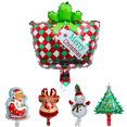 thumbnail image 5 of 1 pieza de globos de papel de aluminio navideños con forma de muñeco de nieve de Papá Noel y dibujos animados, globo heteromórfico para decoración de fiesta de cumpleaños de niños en Navidad, 5 of 5
