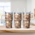 thumbnail image 2 of 20oz Rooster Chicken Tumbler with Handle Insulated Travel Mug Stylish Birthday Christmas Gift for Chicken Fans Women Men Fits Standard Cup Holders Comfortable Handle Durable Office Home Use, 2 of 6