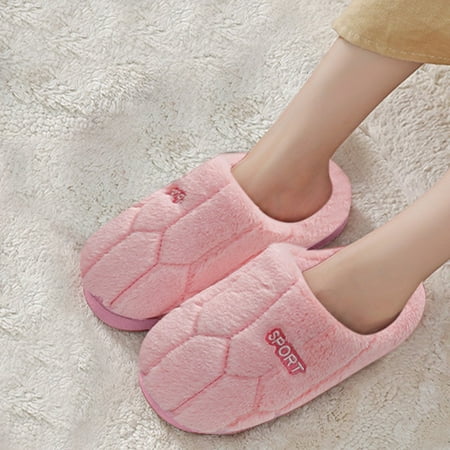 

〖Yilirongyumm〗 Pink 40-41 Slippers For Women Warm Cotton Flat Household Casual Shoes Women Sliper Fashion Ladies Women s Slipper