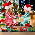 thumbnail image 2 of BAELLERT 1 Set Christmas Electric Track Train Toy with Locomotive Carriages Track Educational Christmas Classical Train Toy with Light Sound Toddlers Boys Girls Holiday Gift, 2 of 8
