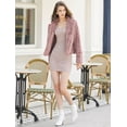 thumbnail image 3 of Abrigo mullido de piel sintética con solapa de muesca y chaqueta recortada para mujer Otoño Invierno Rosa empolvado M, 3 of 6
