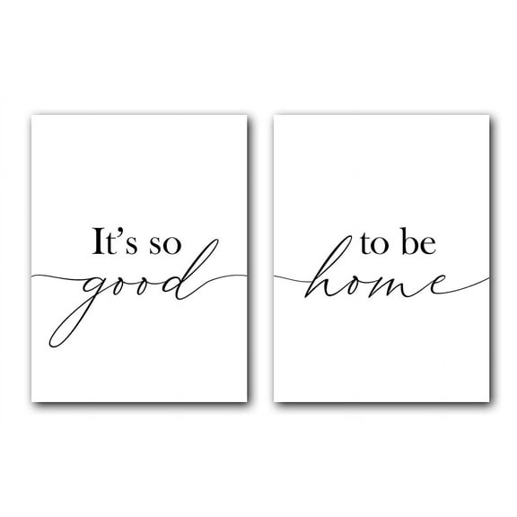 It's so Good to be Home, Unframed, 18 x 24 Inches, Set of 2, Posters, Minimalist Art Typography Art, Bedroom Wall Art, Romantic Wall Decor