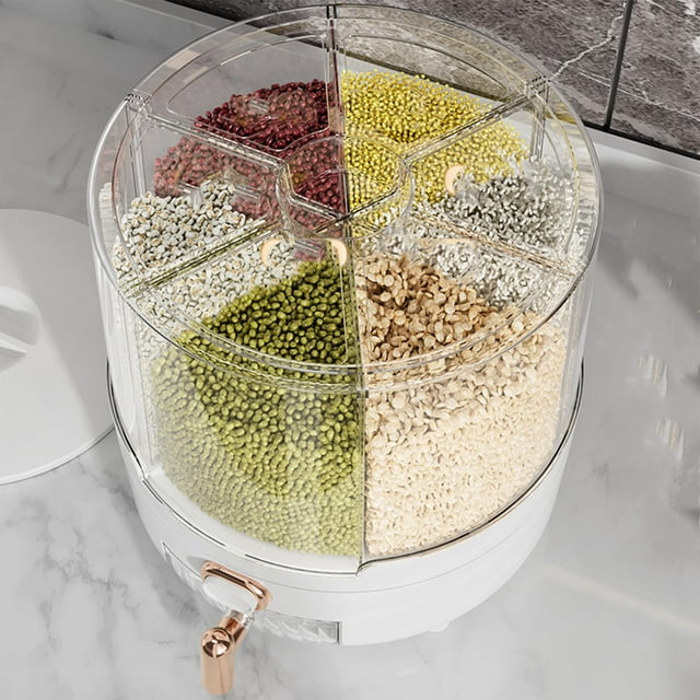 Contenedor de Almacenamiento de Granos BuyWeek Dispensador Giratorio 360 Grados