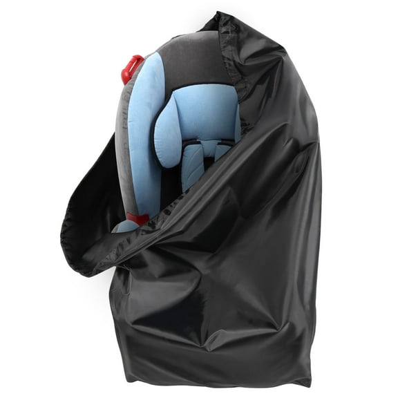 Fixdono Car Seat Travel Bag, Gate Check Bag Foldable Carseat Cover, Black, 1 Pack