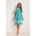 thumbnail image 6 of Ekouaer Womens House Dress Moomoo Dresses Moo Moos Nightgowns with Pockets, 6 of 7