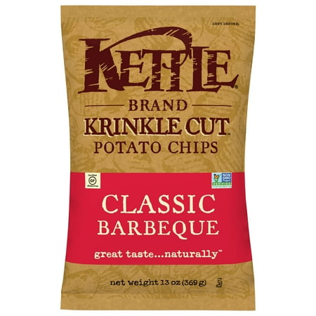 Hickory Honey - Kettle Brand Krinkle Cut Potato Chips, Classic Barbeque, 13 Oz