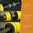 thumbnail image 4 of CoSoTower Dumbbell & Barbell Adjustable Set 66lbs Plate Bar Clamp Rod for Strength Training, Full Body Workout, Muscle Building Home Gym Sports Area Exercise Ergonomic, 4 of 7