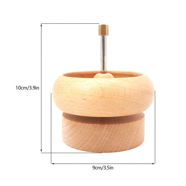 Large Wooden Bead Spinner 4.5 Diameter, 2 Beading Needles, 500 g