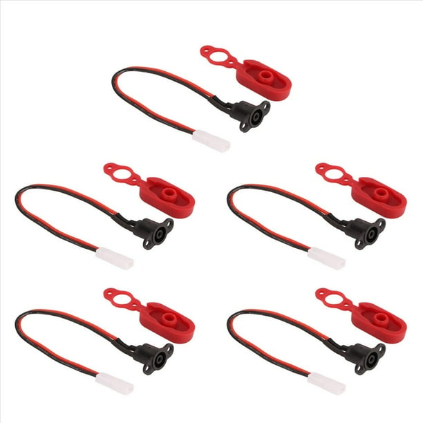 5X Accesorios para Scooter Eléctrico M365, Puerto de Carga, Cabezal Impermeable de Plástico, Juego Completo de Enchufe Impermeable