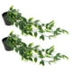 thumbnail image 4 of 2 plantas artificiales colgantes, realistas, para uso en interiores y exteriores, decoración de bonsái falso., 4 of 6