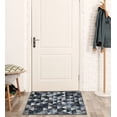 thumbnail image 2 of Ottomanson Non-Slip Small Area Rug for Entryway 2'3" x 3' Easy Clean & Durable Kitchen Mat, Navy Triangles, 2 of 8