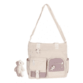 thumbnail image 1 of Bolso Multifuncional De Lona De Gran Capacidad blanco, 1 of 5