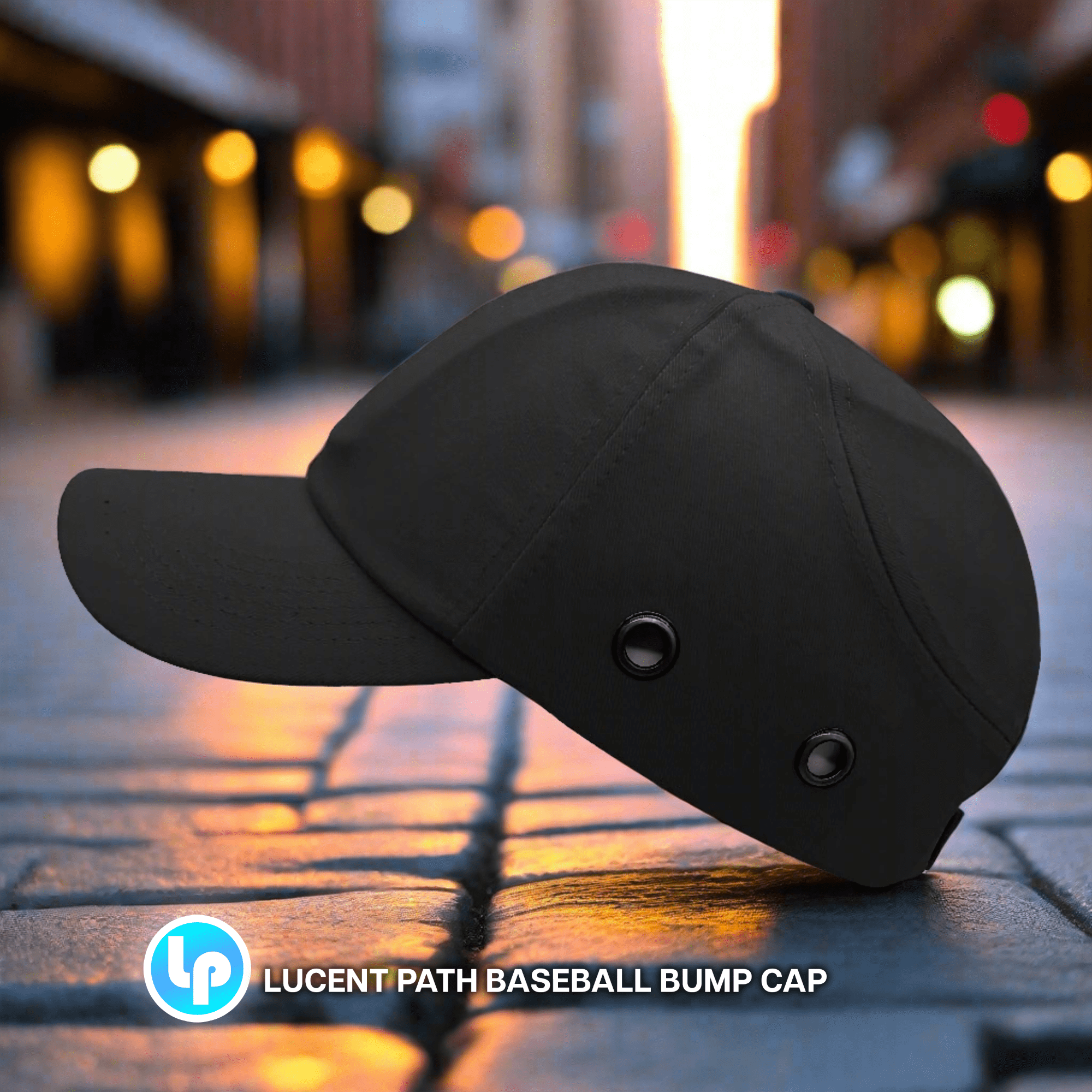 Lucent Path Black Baseball Bump Caps - Lightweight Safety Hard Hat Head Protection Cap For Men and Women