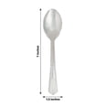 thumbnail image 2 of Efavormart 25 Pack Silver Heavy Duty Plastic Spoons with Handles, Disposable Utensils 7", 2 of 10