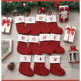 thumbnail image 4 of Mini Christmas Socks Red Snowflake Alphabet Letters Christmas knitting Stocking Christmas Tree Pendant Decorations For Home Xmas Gift, 4 of 5