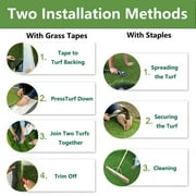 Petoto 3.3ft x 33ft Realistic Artificial Grass Turf Lawn, Indoor Outdoor Garden Lawn Landscape Synthetic Grass Mat Fake Grass Rug, Thick Faux Grass Rug Carpet for Pets