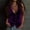 Purple, variant on Women's Sleeveless Velvet Button Vest, V-Neck Fitted Waistcoat for Office Days and Lounging at Home Black M