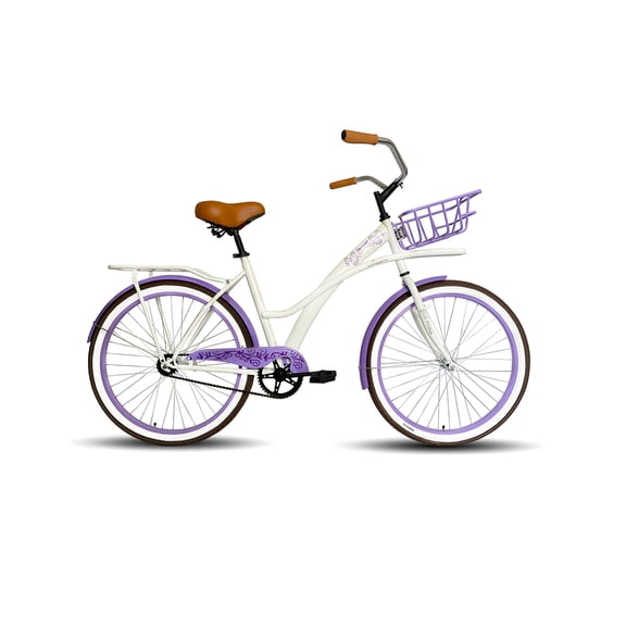 Bicicleta Black Panther Aruba R24 D C/Parr Y Cta Blanco/Morado