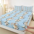 thumbnail image 4 of Erosebridal Happy Easter Kids Queen Sheet Sets,Kawaii Bunny Rabbit Easter Eggs Bed Set For Girls 4-Piece, 4 of 6