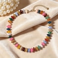 thumbnail image 3 of Collier Coloré à Grosses Perles pour Femmes, Perles en Résine, Collier Court, Style Bohème, Ras-du-Cou à Grosses Perles pour l'Été, Plage, Vacances, Party, Vacances, 3 of 8